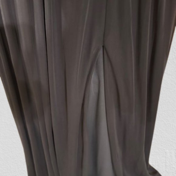 Deep Illusion Neckline A line skirt Bridesmaid Dress - Picture 10 of 16